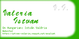 valeria istvan business card
