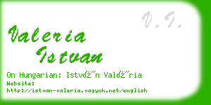 valeria istvan business card